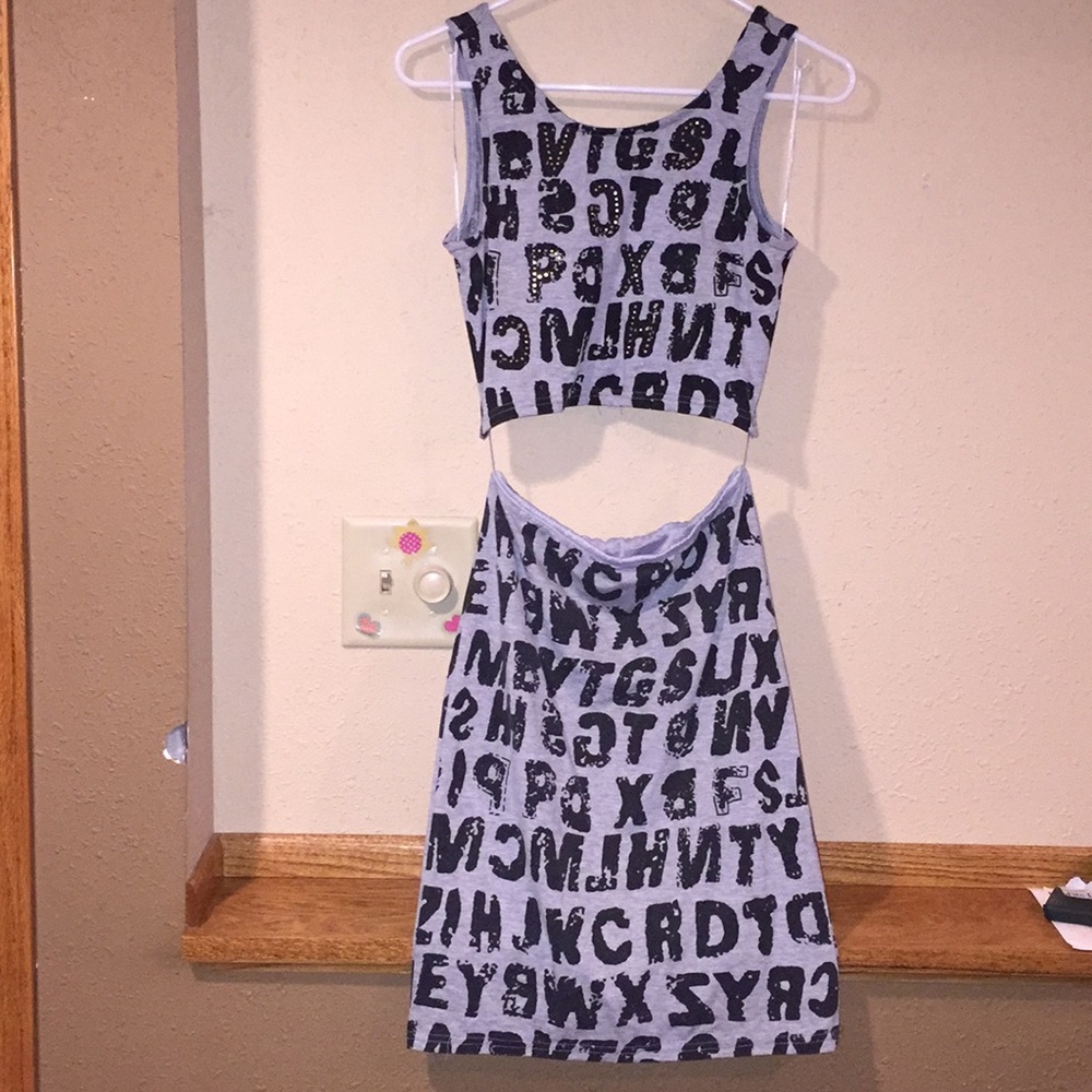 Naranka Crop Tank Top and Midi Skirt Medium